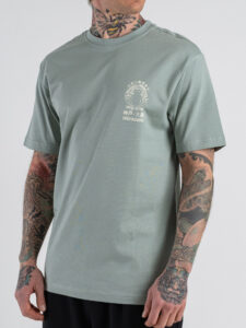 ONLY&SONS T-shirt over in cotone con stampa rana fronteretro FRED 22038836 Iceberg Green (3)