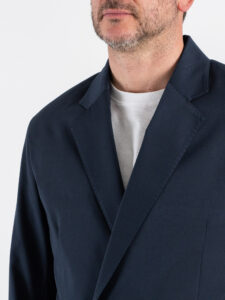 OVER-D Abito Relaxed fit con Giacca un petto e mezzo + Pantalone con elastico in vita OE1S2S6A41 Blu (4)