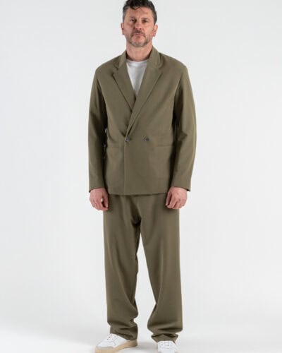 OVER-D Abito Relaxed fit con Giacca un petto e mezzo + Pantalone con elastico in vita OE1S2S6A41 Militare