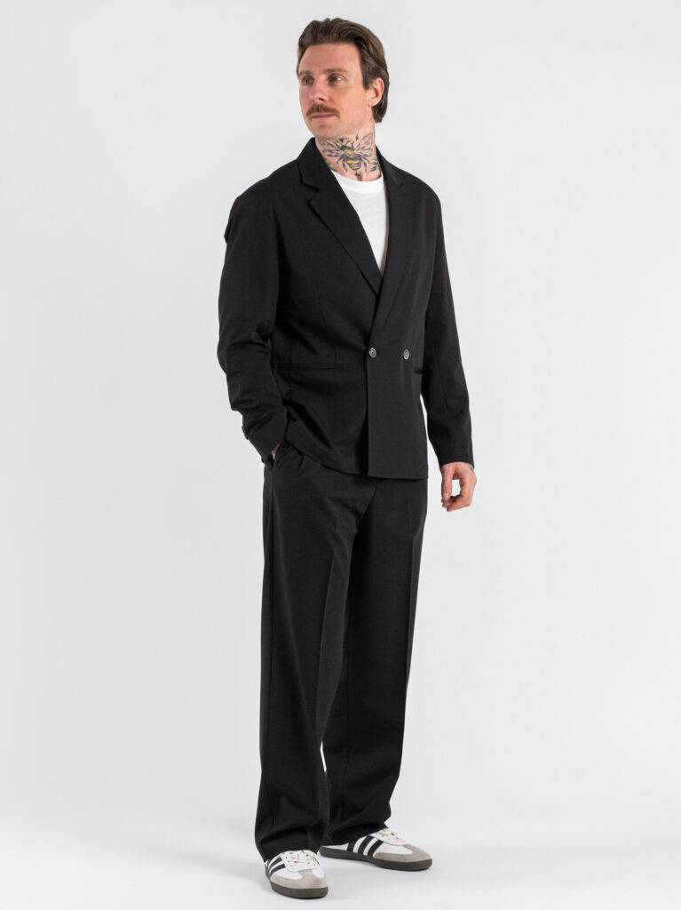 OVER D Abito Relaxed fit con Giacca un petto e mezzo Pantalone con elastico in vita OE1S2S6A41 Nero 1 Abiti