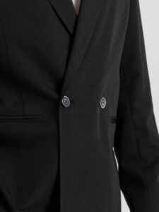 OVER-D Abito Relaxed fit con Giacca un petto e mezzo + Pantalone con elastico in vita OE1S2S6A41 Nero (3)