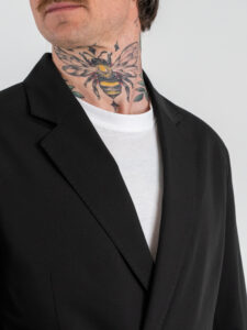 OVER-D Abito Relaxed fit con Giacca un petto e mezzo + Pantalone con elastico in vita OE1S2S6A41 Nero (4)