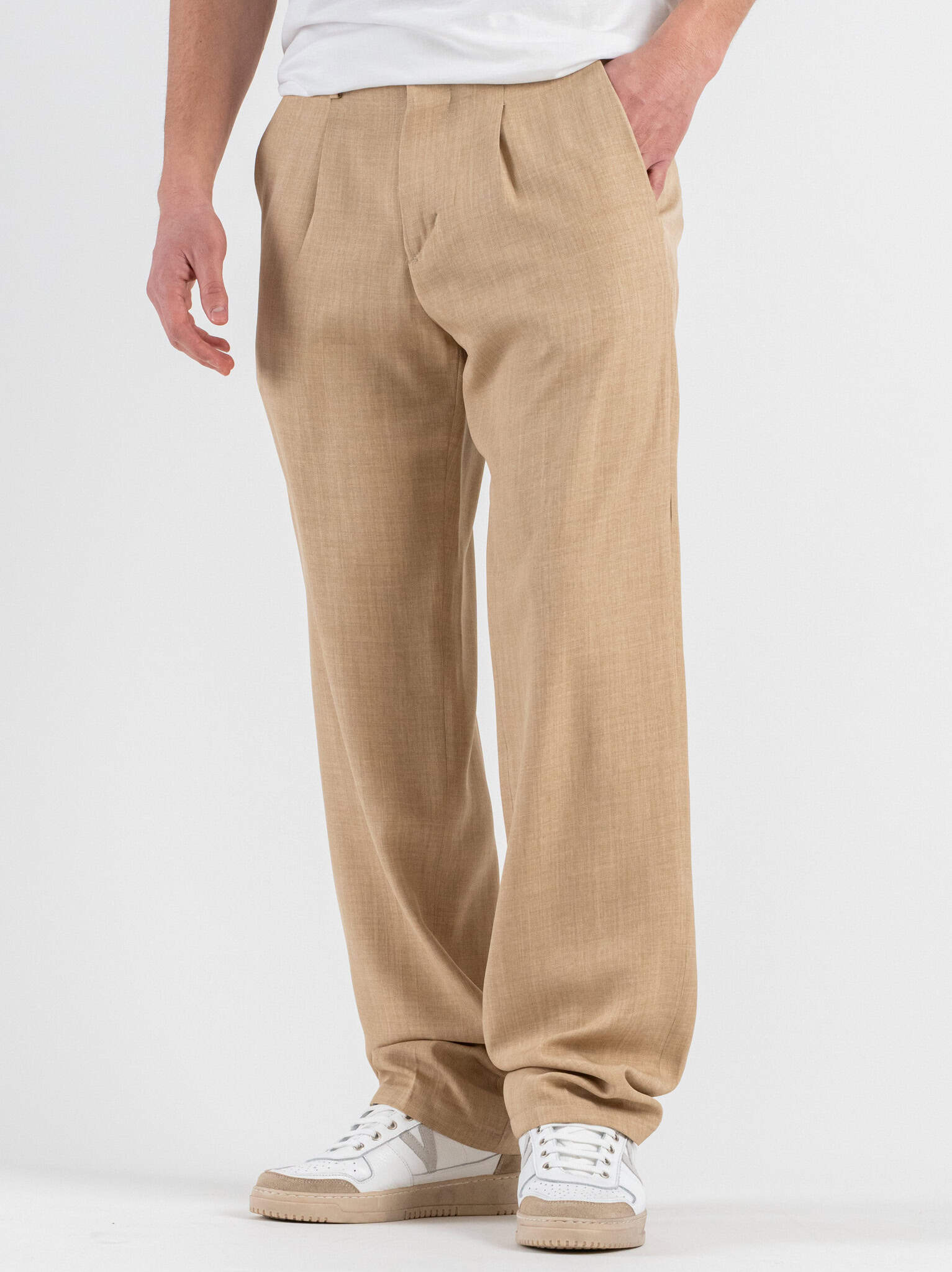 OVER-D Chino loose fit con pences OE1S2S6P44 Beige