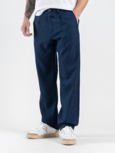 OVER-D Chino loose fit con pences OE1S2S6P44 Blu (4)