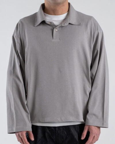 Polo over croppata in cotone con colletto e bottoni HM Ferro