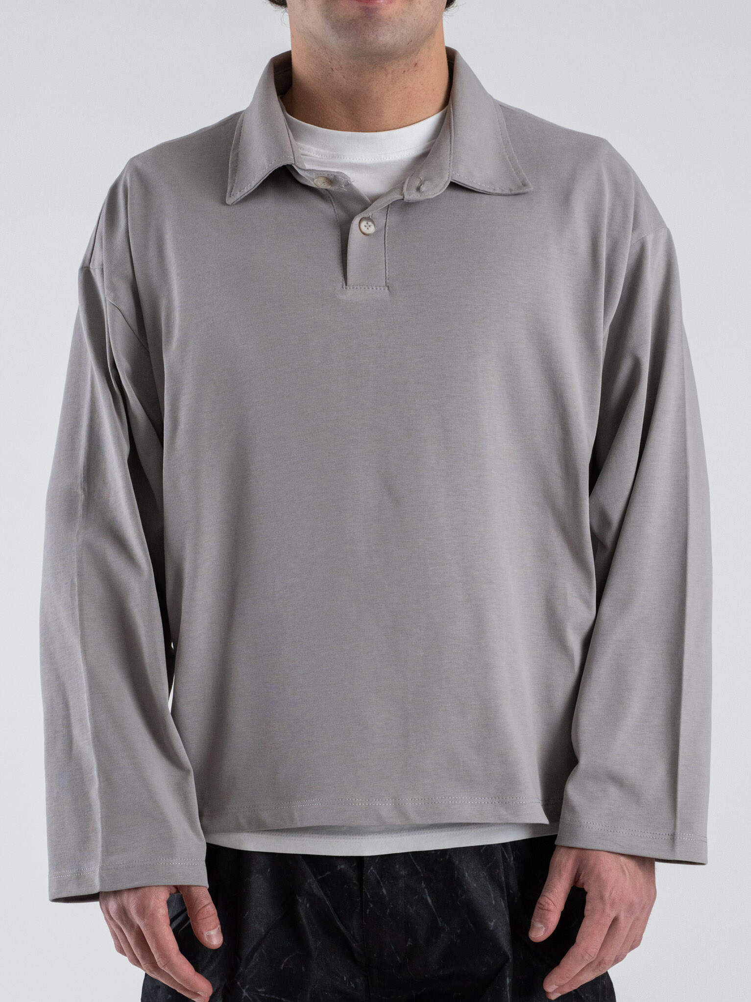 Polo over croppata in cotone con colletto e bottoni HM Ferro