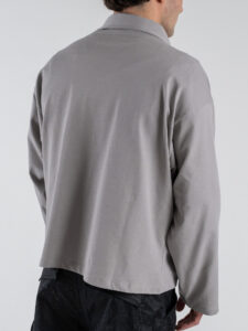 Polo over croppata in cotone con colletto e bottoni HM Ferro (5)