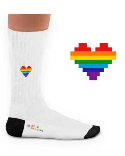 SOCKS AFFAIRS Calze di media lunghezza in morbido cotone LOVE IS LOVE SOCKS Bianco