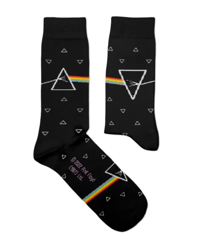 SOCKS AFFAIRS Calze di media lunghezza in morbido cotone PINK FLOYD/DARK SIDE OF THE MOON Nero