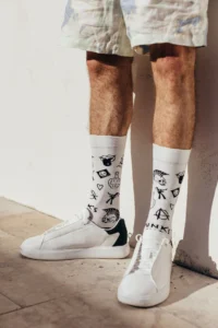 SOCKS AFFAIRS Calze di media lunghezza in morbido cotone PUNK’S NOT DEAD SOCKS Bianco 5