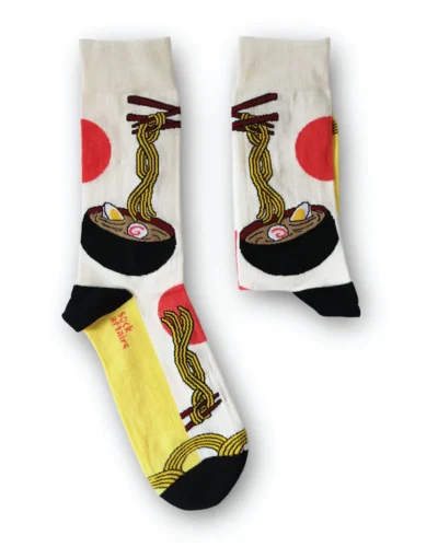 SOCKS AFFAIRS Calze di media lunghezza in morbido cotone RAMEN SOCKS Panna