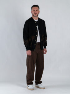 TOOCO CardiganPolo con bottoni e stampa malibù MPLK Nero (3)