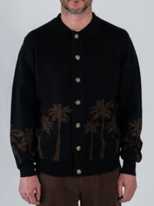 TOOCO CardiganPolo con bottoni e stampa malibù MPLK Nero (4)