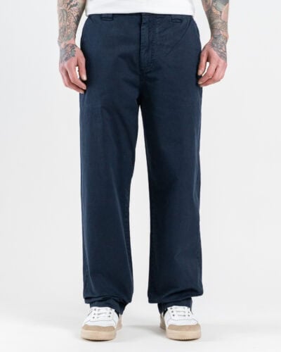 BERNA Pantalone loose fit in gabardina 261295 Blu