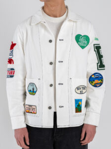 BERNA Giacca regular con tasconi frontali e patch colorate 261227 Bianco (4)