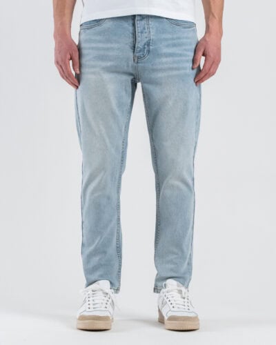 BERNA Jeans cropped basico lavaggio bleach 2261275 Azzurro