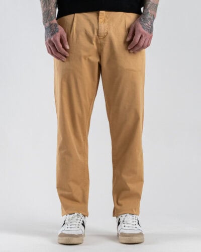 BERNA Pantalone cropped in gabardina 261296 Cammello