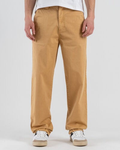 BERNA Pantalone loose fit in gabardina 261295 Cammello