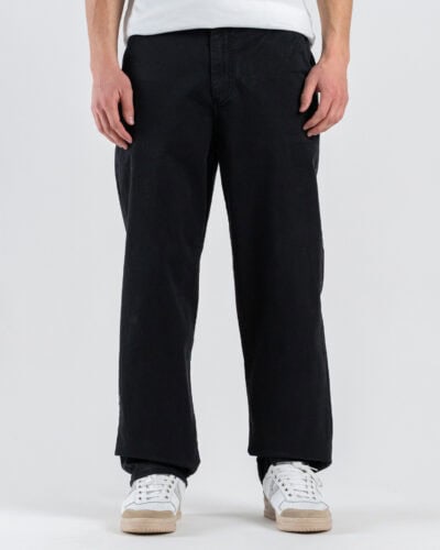 BERNA Pantalone loose fit in gabardina 261295 Nero