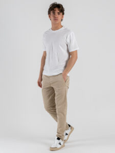 BERNA Pantalone slim chinos in cotone 261297 Beige (1)