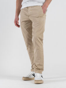 BERNA Pantalone slim chinos in cotone 261297 Beige (4)