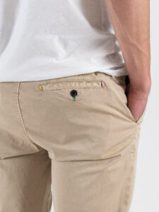 BERNA Pantalone slim chinos in cotone 261297 Beige (7)