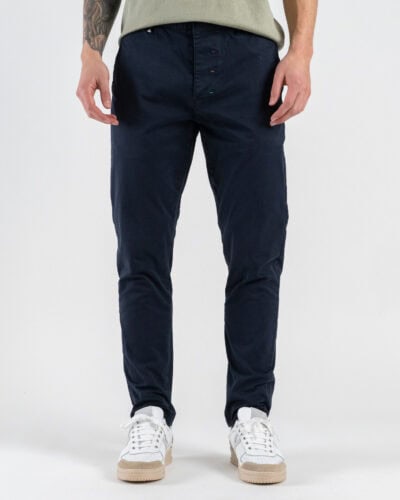 BERNA Pantalone slim chinos in cotone 261297 Blu