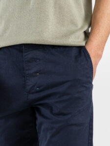 BERNA Pantalone slim chinos in cotone 261297 Blu (4)