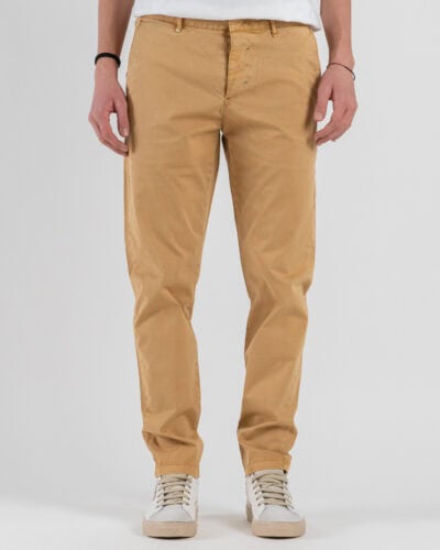 BERNA Pantalone slim chinos in cotone 261297 Cammello
