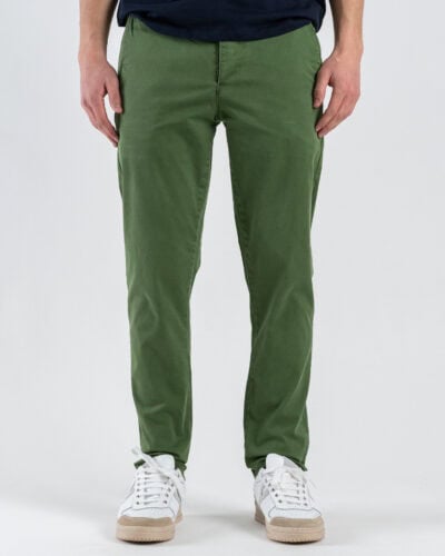 BERNA Pantalone slim chinos in cotone 261297 Verde