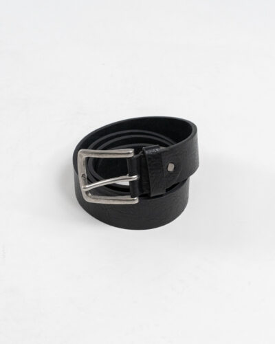 Cintura 4 cm in ecopelle accorciabile con fibbia metallica 4516 Nero