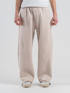 Coordinato crop in tessuto scuba con pantalone balloon 5620 Beige (10)