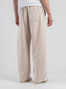 Coordinato crop in tessuto scuba con pantalone balloon 5620 Beige (11)