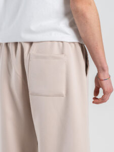 Coordinato crop in tessuto scuba con pantalone balloon 5620 Beige (12)