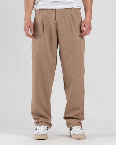 ESTASI Pantalone leggero con gamba morbida ed elastico in vita SANE' EST Cammello