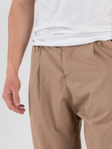 ESTASI Pantalone leggero con gamba morbida ed elastico in vita SANE’ EST Cammello (5)