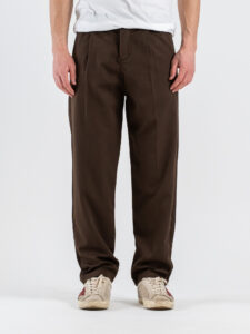 ESTASI Pantalone leggero con gamba morbida ed elastico in vita SANE’ EST Moro (2)