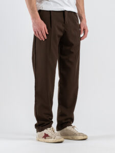 ESTASI Pantalone leggero con gamba morbida ed elastico in vita SANE’ EST Moro (3)
