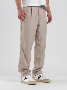 ESTASI Pantalone leggero con gamba morbida ed elastico in vita SANE’ EST Tortora (4)