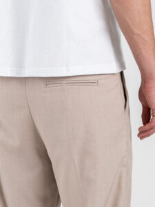 ESTASI Pantalone leggero con gamba morbida ed elastico in vita SANE’ EST Tortora (6)