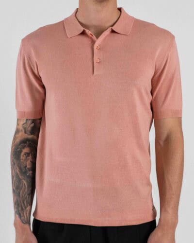 GIANNI LUPO Polo basica in tinta unita GL511S Salmone
