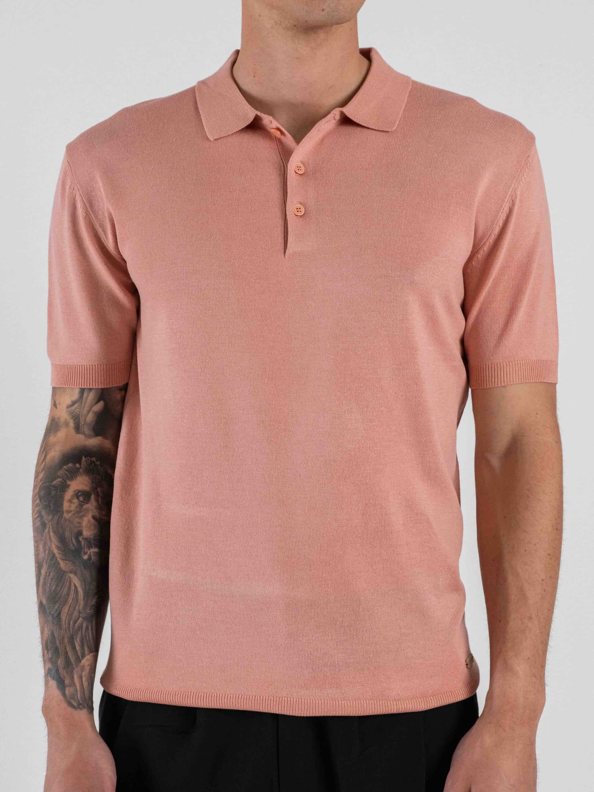 GIANNI LUPO Polo basica in tinta unita GL511S Salmone