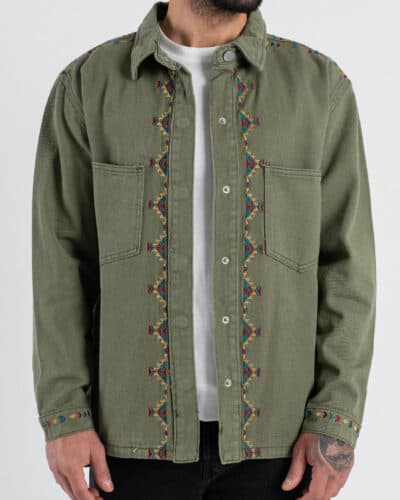 IMPERIAL Camicia regular con tasche e ricami colorati C84063P001 Army