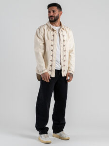 IMPERIAL Camicia regular con tasche e ricami colorati C84063P001 Sabbia (2)