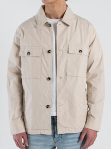 IMPERIAL Camicia regular in cotone con tasconi frontali C82993JK01 Ecru (3)