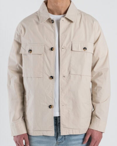 IMPERIAL Camicia regular in cotone con tasconi frontali C82993JK01 Ecru