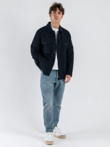 IMPERIAL Camicia regular in cotone con tasconi frontali C82993JK01 Navy (1)
