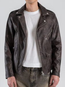 IMPERIAL Chiodo in ecopelle con zip U3025812 Moro (3)