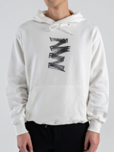 IMPERIAL Felpa cappuccio leggera con stampa logo frontale IMPERIAL F8588F16 Off White (3)