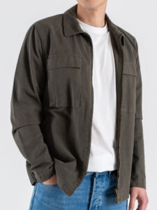 IMPERIAL Giaccacamicia regular in cotone con tasche frontali J64040681U Militare (2)